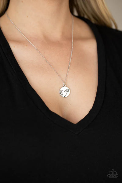 Hold On To Hope - Silver Paparazzi Necklace (PZ-5510)