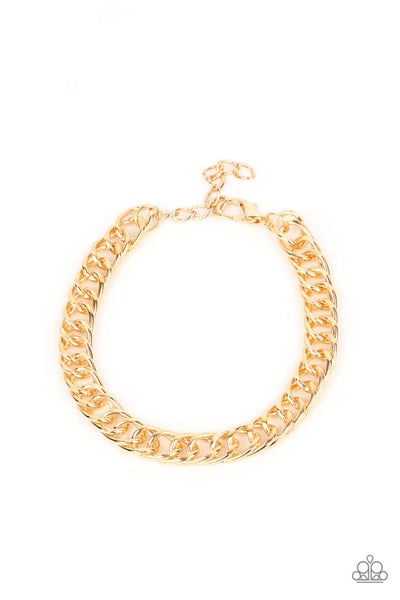 Game-Changing Couture - Gold Mens Paparazzi Bracelet (PZ-3783)
