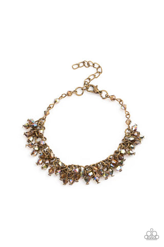 Twinkly Twilight - Brass Paparazzi Bracelet (PZ-3757)