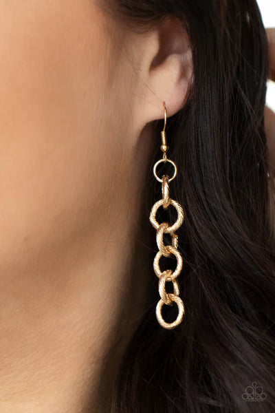 Grunge Goals - Gold Paparazzi Necklace (PZ-171)