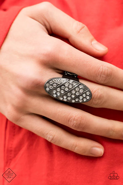 Galactic Glitz - Black Paparazzi Ring (T1)