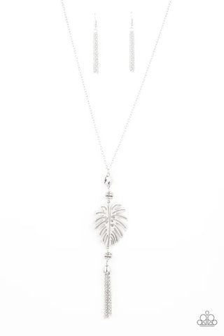 Palm Promenade - Silver Paparazzi Necklace (PZ-2302)