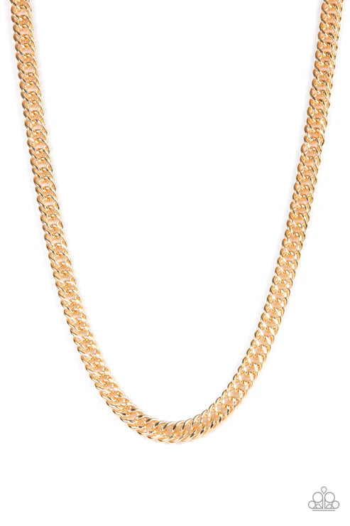 Winners Circle - Gold Paparazzi Necklace (PZ-3886)