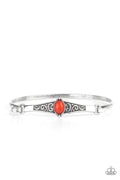 Stone Scrolls - Red Paparazzi Bracelet (PZ-5696)