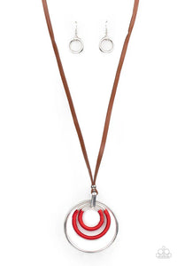 Hypnotic Happenings - Red Paparazzi Necklace (PZ-5415)