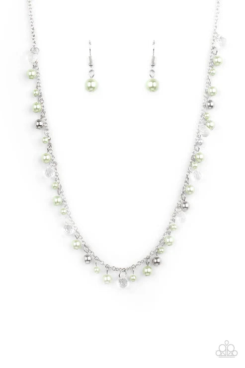 Pearl Essence - Green Paparazzi Necklace