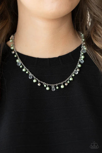 Pearl Essence - Green Paparazzi Necklace (PZ-2631)