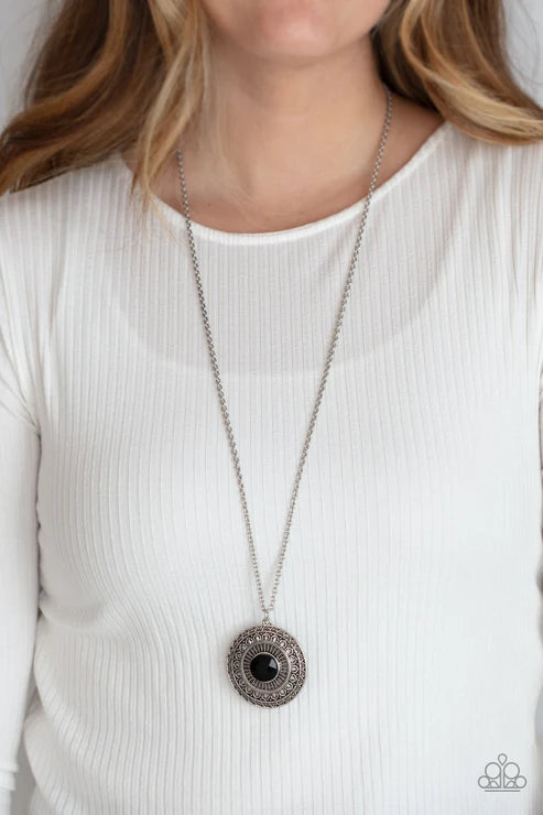 Aztec Apex - Black Paparazzi Necklace (PZ-1376)