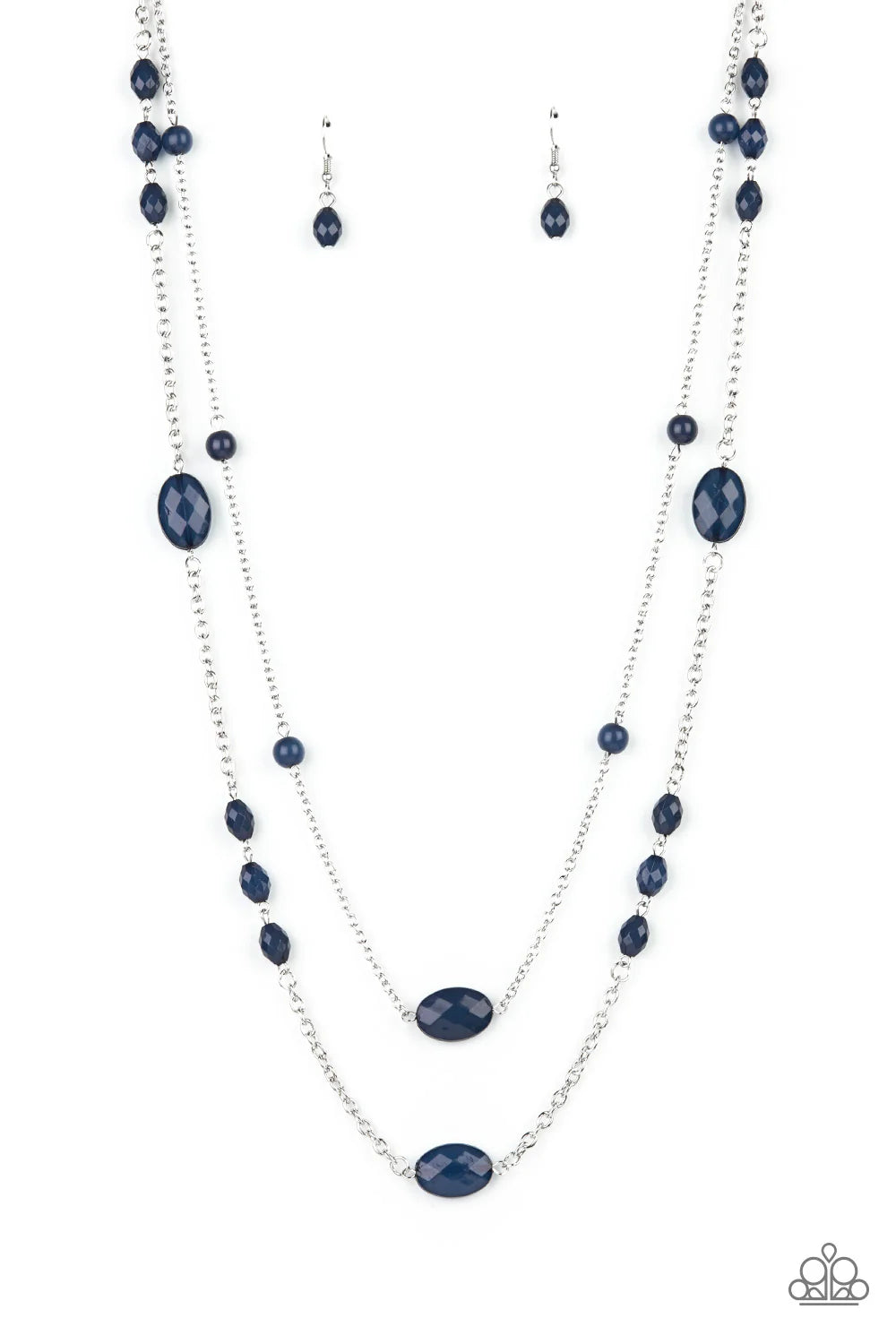 Day Trip Delights - Blue Necklace - Paparazzi Accessories (PZ-3916)