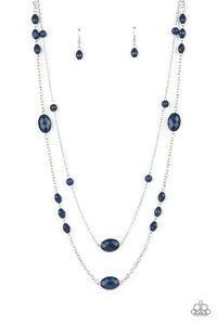 Day Trip Delights - Blue Necklace - Paparazzi Accessories (PZ-1257)