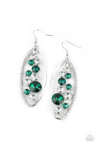 Rock Candy Bubbly - Green Paparazzi Earrings (PZ-127)