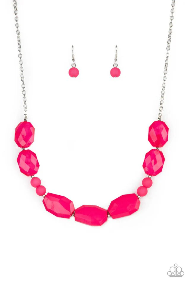 Melrose Melody - Pink Paparazzi Necklace (PZ-3908)