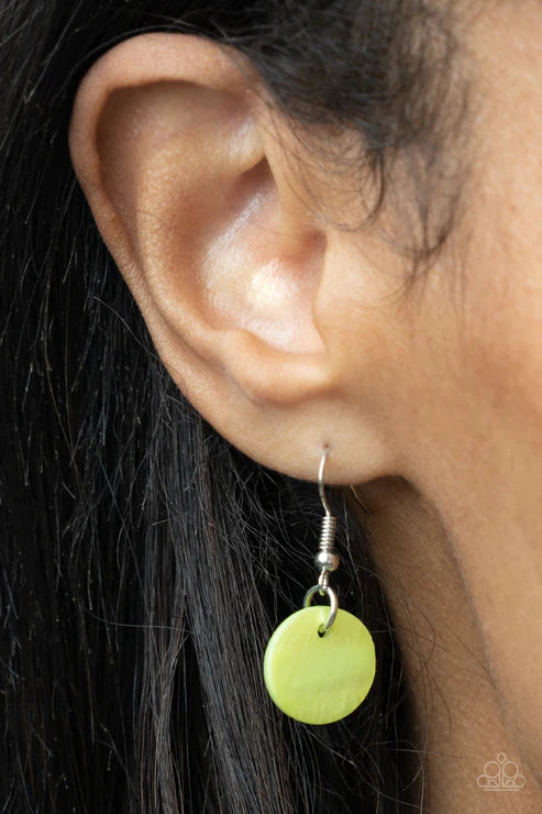 Tidal Tassels - Green Paparazzi Necklace (PZ-2124)