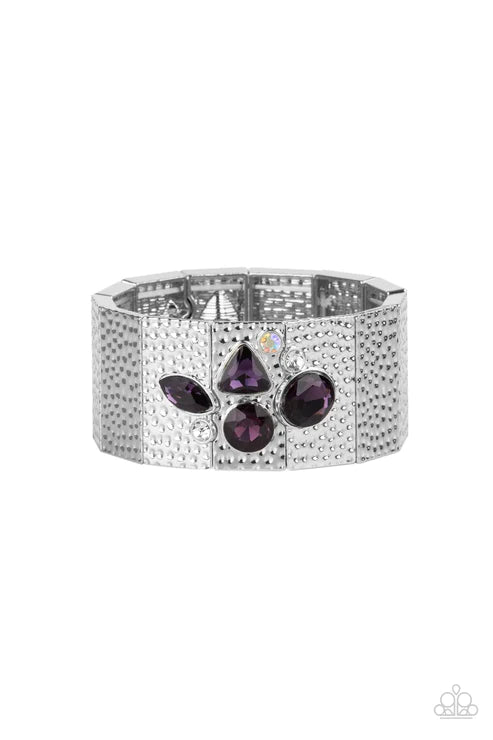Flickering Fortune - Purple Paparazzi Bracelet (PZ-5101)