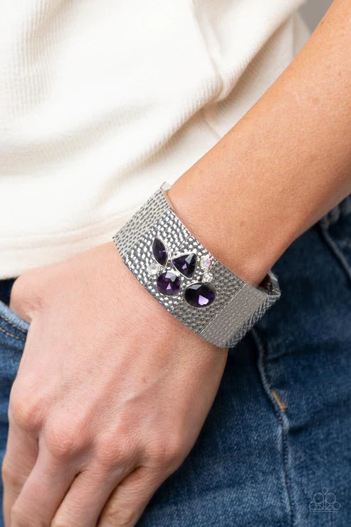 Flickering Fortune - Purple Paparazzi Bracelet (PZ-5101)