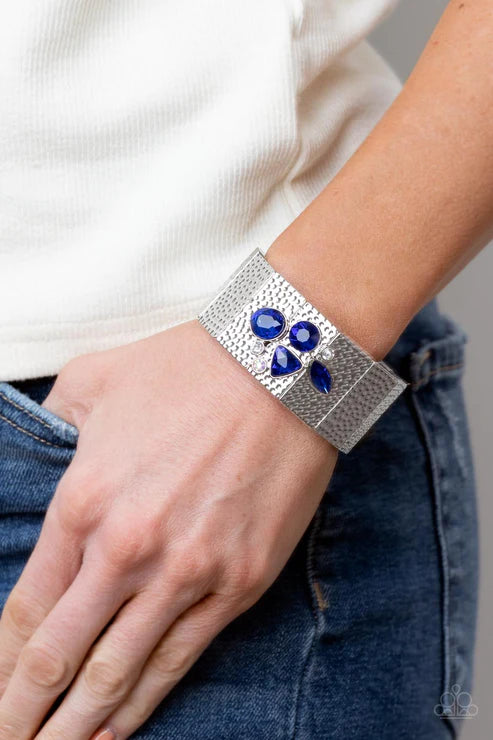 Flickering Fortune - Blue Paparazzi Bracelet (PZ-2902)