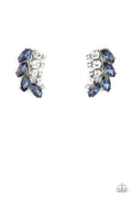 Flawless Fronds - Blue Paparazzi Earrings (PZ-3821)