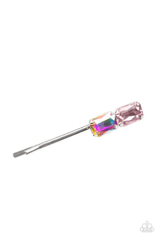 Material Girl Goals - Pink Paparazzi Hair Clip/Barette (PZ-4550)
