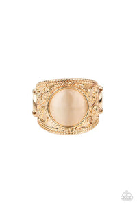 Blooming Enchantment - Gold Paparazzi Ring (T32)