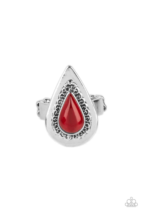 Earthy Glow - Red Paparazzi Ring (T118)