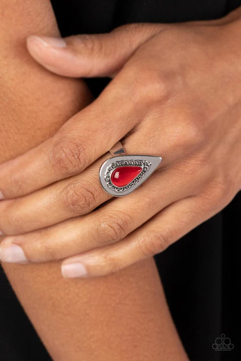 Earthy Glow - Red Paparazzi Ring (T118)