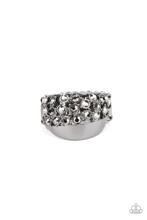 Prismatically Motley - Black Paparazzi Ring (T74)