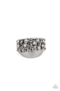 Prismatically Motley - Black Paparazzi Ring (T74)