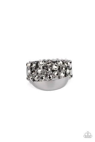 Prismatically Motley - Black Paparazzi Ring (T74)