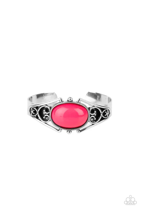 Springtime Trendsetter - Pink Paparazzi Bracelet (PZ-4920)