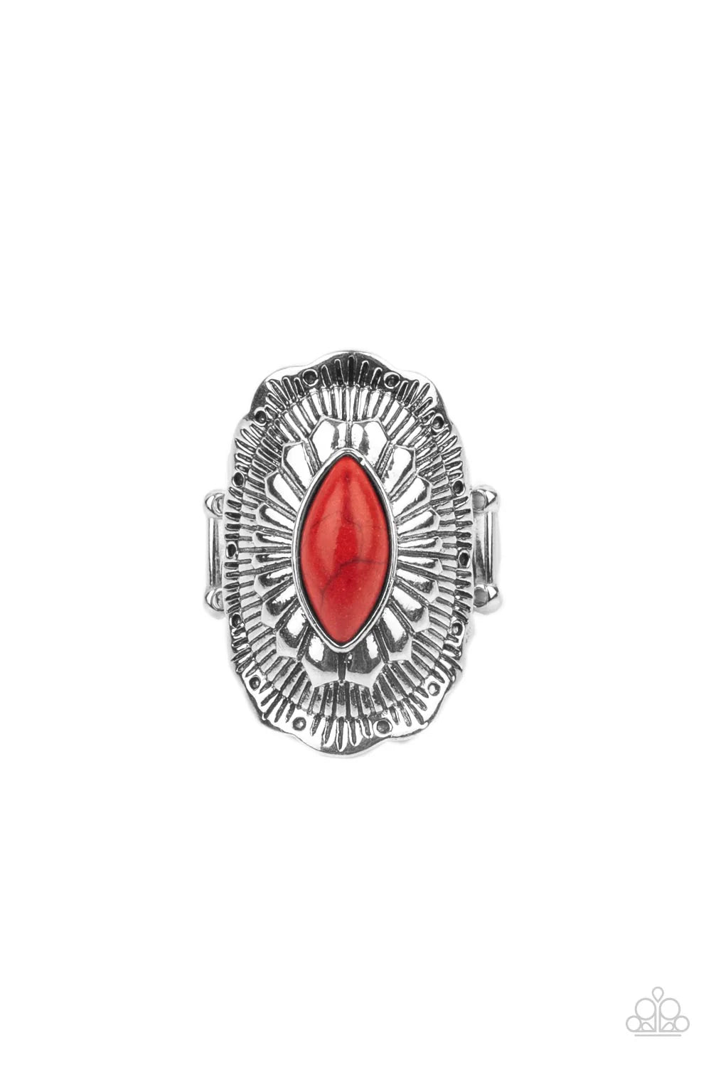Ornamental Allure - Red Ring - Paparazzi Accessories