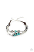 Road Trip Rebel - Blue Paparazzi Bracelet (PZ-5661)