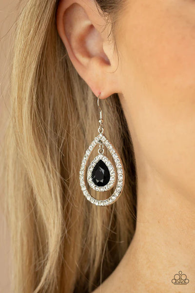 Blushing Bride - Black Paparazzi Earrings