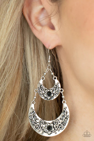 Springtime Gardens - Black Paparazzi Earrings