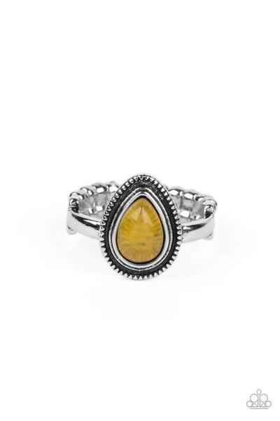 Eco Elements - Yellow Paparazzi Ring (T119)