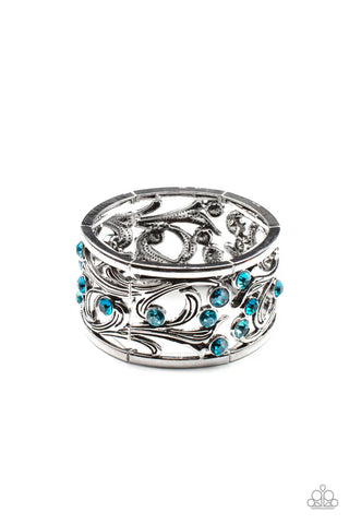 Garden Masquerade - Blue Paparazzi Bracelet (PZ-5732)