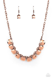 Radiance Squared - Copper Paparazzi Necklace (PZ-1548)