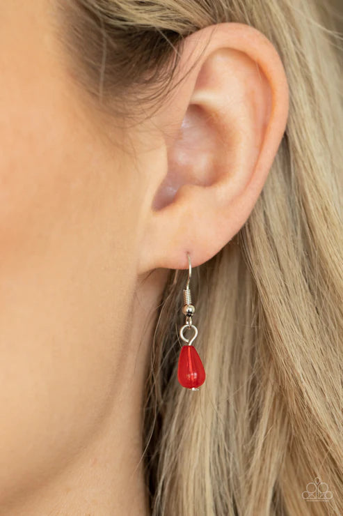 Pampered Poolside - Red Paparazzi Necklace (PZ-1840)