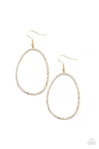 Paparazzi ♥ OVAL-ruled! - Gold ♥ Earrings