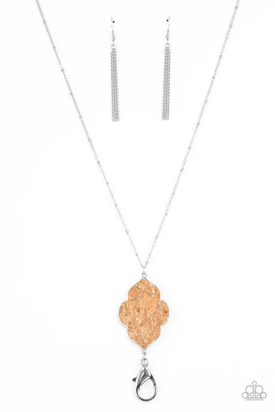 One Night In Casablanca - Brown Paparazzi Lanyard Necklace (PZ-4926)