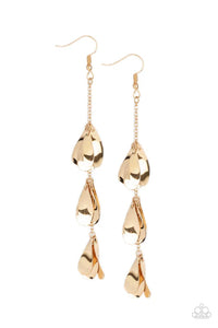 Arrival CHIME - Gold Paparazzi Earrings