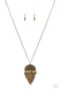 Canopy Cruise - Brass Paparazzi Necklace (PZ-4178)