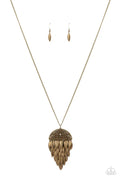 Canopy Cruise - Brass Paparazzi Necklace (PZ-5064)
