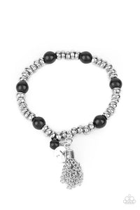 Whimsically Wanderlust - Black Paparazzi Bracelet (PZ-113)