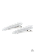 Pretty in PATRIOT - Silver Paparazzi Hair Clip  (PZ-5311)