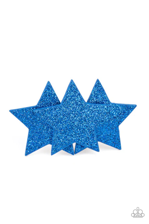 Happy Birthday - Blue Paparazzi Hair Clip (PZ-3707)