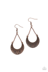 All in the PASTURE - Copper Paparazzi Earrings (PZ-5260)