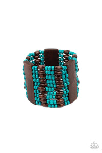 Tropical Takeover - Blue Paparazzi Bracelet (PZ-5740)