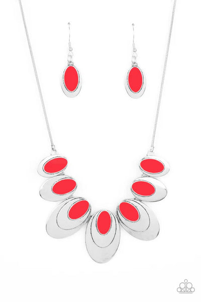 Endless Eclipse - Red Paparazzi Necklace (PZ-1872)