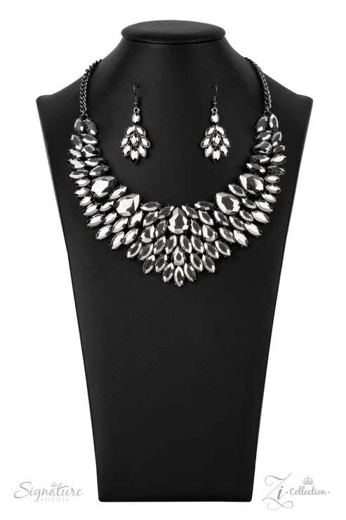 The Tanisha Paparazzi Zi Necklace - White (Z2102)