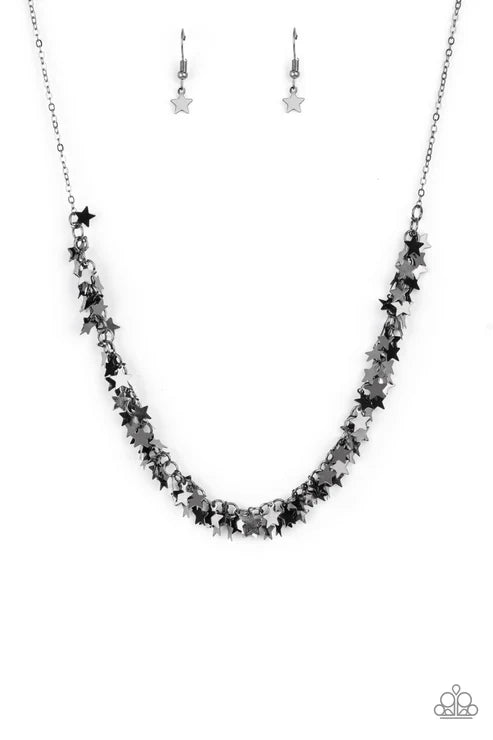 Starry Anthem - Black Paparazzi Necklace (PZ-3904)